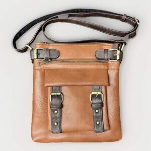 Jessie James Concealed Carry “Hannah” Handgun Crossbody Purse Bag Brown w Keys
